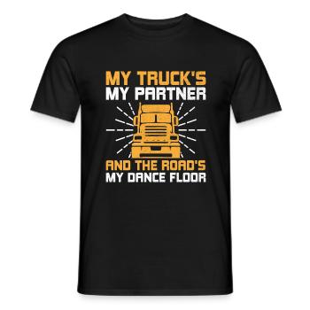 Camionneur Conduisant Papa Camionneur Père Chauffeur De Camion - T-shirt homme - noir - Devant - AI Model Male 178 light (178cm)