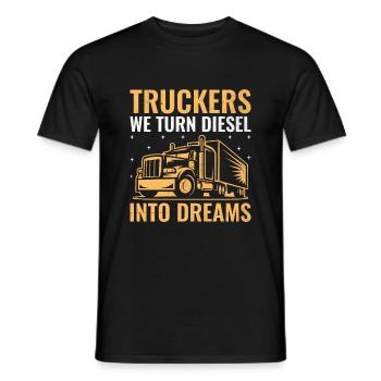 Camionneur Conduisant Papa Camionneur Père Chauffeur De Camion - T-shirt homme - noir - Devant - AI Model Male 178 light (178cm)
