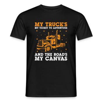 Trucker Fahren Papa Trucker Vater LKW-Fahrer - Männer T-Shirt - Schwarz - Vorne - AI Model Male 178 light (178cm)