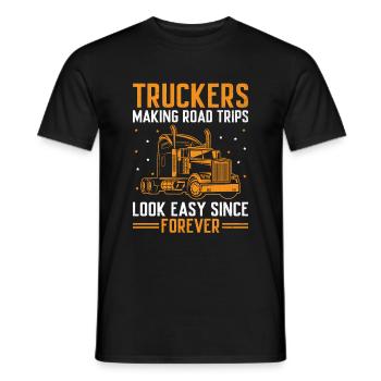 Camionneur Conduisant Papa Camionneur Père Chauffeur De Camion - T-shirt homme - noir - Devant - AI Model Male 178 light (178cm)