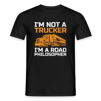 Camionneur Conduisant Papa Camionneur Père Chauffeur De Camion - T-shirt homme - noir - Devant - AI Model Male 178 light (178cm)