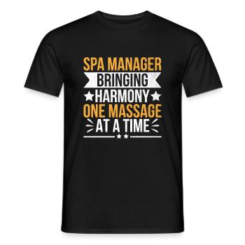 SPA Manager Job Wellness Funny SPA Management Sayi - Men's T-Shirt - black - Front - AI Model Male 178 light (178cm)