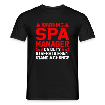 SPA Manager Job Wellness Funny SPA Management Sayi - Men's T-Shirt - black - Front - AI Model Male 178 light (178cm)
