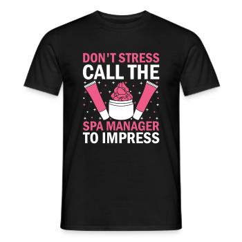 Gestionnaire de SPA Emploi Bien-être Drôle Gestion de SPA Sayi - T-shirt homme - noir - Devant - AI Model Male 178 light (178cm)