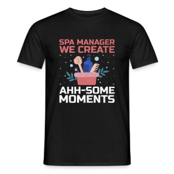 SPA Manager Job Wellness Funny SPA Management Sayi - Men's T-Shirt - black - Front - AI Model Male 178 light (178cm)