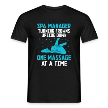 SPA Manager Job Wellness Funny SPA Management Sayi - Men's T-Shirt - black - Front - AI Model Male 178 light (178cm)
