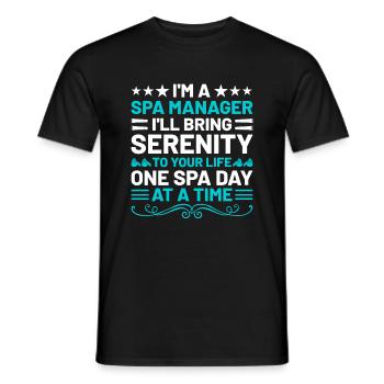 SPA Manager Job Wellness Funny SPA Management Sayi - Men's T-Shirt - black - Front - AI Model Male 178 light (178cm)