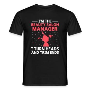 SPA Manager Job Wellness Funny SPA Management Sayi - Men's T-Shirt - black - Front - AI Model Male 178 light (178cm)