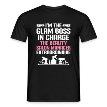 SPA Manager Job Wellness Funny SPA Management Sayi - Men's T-Shirt - black - Front - AI Model Male 178 light (178cm)