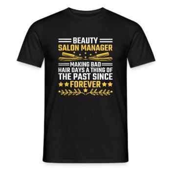 SPA Manager Job Wellness Funny SPA Management Sayi - Men's T-Shirt - black - Front - AI Model Male 178 light (178cm)