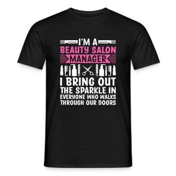Gestionnaire de SPA Emploi Bien-être Drôle Gestion de SPA Sayi - T-shirt homme - noir - Devant - AI Model Male 178 light (178cm)