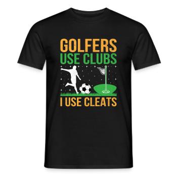 Footgolf Player Foot Golf Playing Footgolfers Foot - Men's T-Shirt - black - Front - AI Model Male 178 light (178cm)