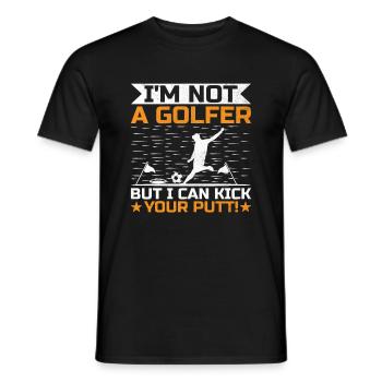 Footgolf Player Foot Golf Playing Footgolfers Foot - Men's T-Shirt - black - Front - AI Model Male 178 light (178cm)