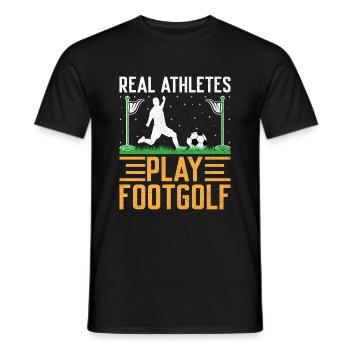 Footgolf Player Foot Golf Playing Footgolfers Foot - Men's T-Shirt - black - Front - AI Model Male 178 light (178cm)