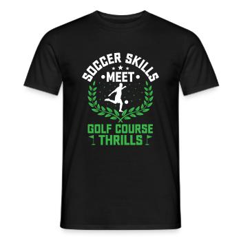 Footgolf Player Foot Golf Footgolfers Foot spielen - Männer T-Shirt - Schwarz - Vorne - AI Model Male 178 light (178cm)