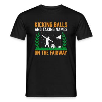 Footgolf Player Foot Golf Footgolfers Foot spielen - Männer T-Shirt - Schwarz - Vorne - AI Model Male 178 light (178cm)