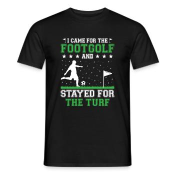 Footgolf Player Foot Golf Playing Footgolfers Foot - Men's T-Shirt - black - Front - AI Model Male 178 light (178cm)