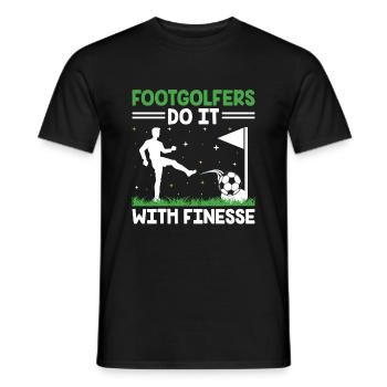 Footgolf Player Foot Golf Footgolfers Foot spielen - Männer T-Shirt - Schwarz - Vorne - AI Model Male 178 light (178cm)