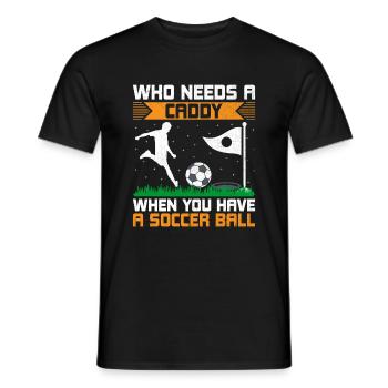 Footgolf Player Foot Golf Playing Footgolfers Foot - Men's T-Shirt - black - Front - AI Model Male 178 light (178cm)