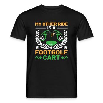 Footgolf Player Foot Golf Playing Footgolfers Foot - Men's T-Shirt - black - Front - AI Model Male 178 light (178cm)