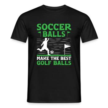 Footgolf Player Foot Golf Playing Footgolfers Foot - Men's T-Shirt - black - Front - AI Model Male 178 light (178cm)