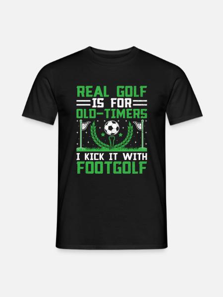 Footgolf Player Foot Golf Footgolfers Foot spielen - Männer T-Shirt - Schwarz