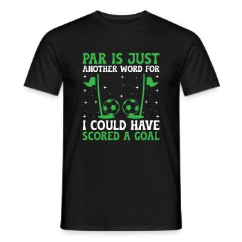 Footgolf Player Foot Golf Playing Footgolfers Foot - Men's T-Shirt - black - Front - AI Model Male 178 light (178cm)