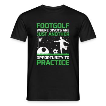 Footgolf Player Foot Golf Playing Footgolfers Foot - Men's T-Shirt - black - Front - AI Model Male 178 light (178cm)