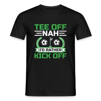 Footgolf Player Foot Golf Playing Footgolfers Foot - Men's T-Shirt - black - Front - AI Model Male 178 light (178cm)