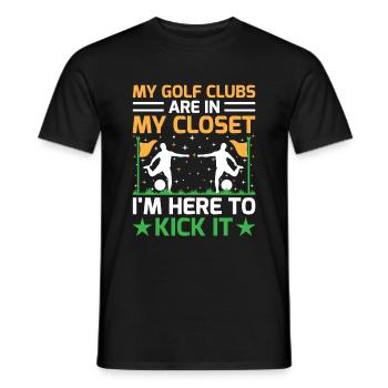 Footgolf Player Foot Golf Playing Footgolfers Foot - Men's T-Shirt - black - Front - AI Model Male 178 light (178cm)