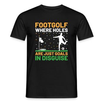 Footgolf Player Foot Golf Playing Footgolfers Foot - Men's T-Shirt - black - Front - AI Model Male 178 light (178cm)