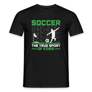 Footgolf Player Foot Golf Playing Footgolfers Foot - Men's T-Shirt - black - Front - AI Model Male 178 light (178cm)