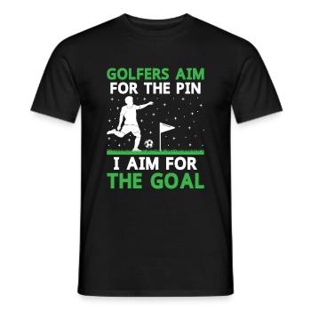 Footgolf Player Foot Golf Playing Footgolfers Foot - Men's T-Shirt - black - Front - AI Model Male 178 light (178cm)