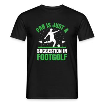 Footgolf Player Foot Golf Playing Footgolfers Foot - Men's T-Shirt - black - Front - AI Model Male 178 light (178cm)
