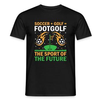 Footgolf Player Foot Golf Playing Footgolfers Foot - Men's T-Shirt - black - Front - AI Model Male 178 light (178cm)