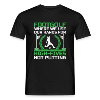 Footgolf Player Foot Golf Playing Footgolfers Foot - Men's T-Shirt - black - Front - AI Model Male 178 light (178cm)