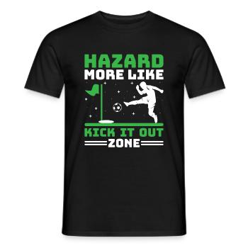 Footgolf Player Foot Golf Playing Footgolfers Foot - Men's T-Shirt - black - Front - AI Model Male 178 light (178cm)