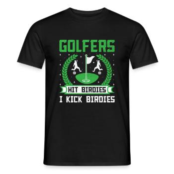 Footgolf Player Foot Golf Playing Footgolfers Foot - Men's T-Shirt - black - Front - AI Model Male 178 light (178cm)