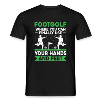 Footgolf Player Foot Golf Footgolfers Foot spielen - Männer T-Shirt - Schwarz - Vorne - AI Model Male 178 light (178cm)