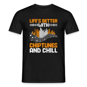 Chiptune Music Lover Groove zu den Bleeps und Bloo - Männer T-Shirt - Schwarz - Vorne - AI Model Male 178 light (178cm)