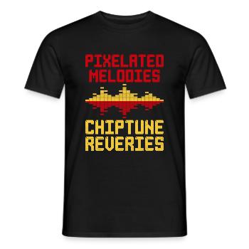 Chiptune Music Lover Groove to the Bleeps and Bloo - Men's T-Shirt - black - Front - AI Model Male 178 light (178cm)