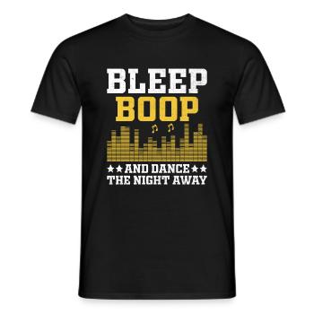 Chiptune Music Lover Groove to the Bleeps and Bloo - Men's T-Shirt - black - Front - AI Model Male 178 light (178cm)