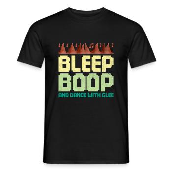 Chiptune Music Lover Groove to the Bleeps and Bloo - Men's T-Shirt - black - Front - AI Model Male 178 light (178cm)