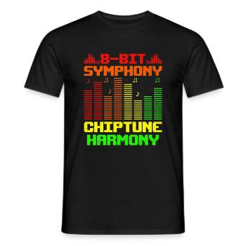 Chiptune Music Lover Groove to the Bleeps and Bloo - Men's T-Shirt - black - Front - AI Model Male 178 light (178cm)