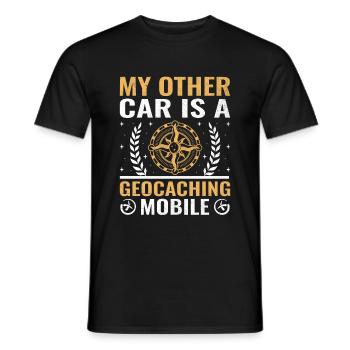 Geocaching Geocache Funny Geocacher Geocacher Sayi - Men's T-Shirt - black - Front - AI Model Male 178 light (178cm)