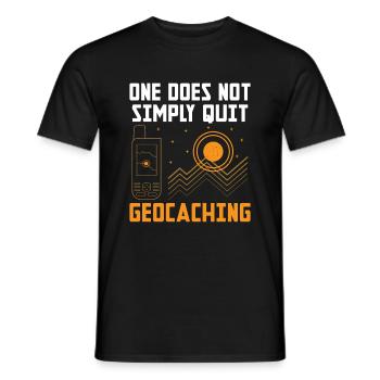 Geocaching Geocache Funny Geocacher Geocacher Sayi - Men's T-Shirt - black - Front - AI Model Male 178 light (178cm)