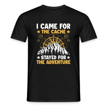 Geocaching Geocache Funny Geocacher Geocacher Sayi - Men's T-Shirt - black - Front - AI Model Male 178 light (178cm)