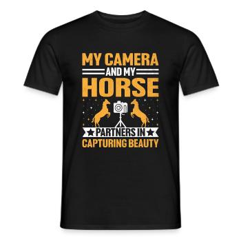 Horse Photography Horseback Riding Horses Hobby Ph - Men's T-Shirt - black - Front - AI Model Male 178 light (178cm)