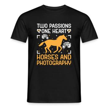 Horse Photography Horseback Riding Horses Hobby Ph - Men's T-Shirt - black - Front - AI Model Male 178 light (178cm)