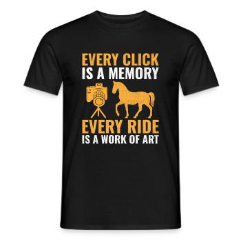 Horse Photography Horseback Riding Horses Hobby Ph - Men's T-Shirt - black - Front - AI Model Male 178 light (178cm)